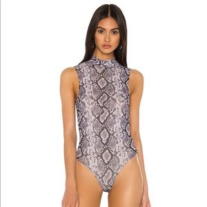 Snake print body suit